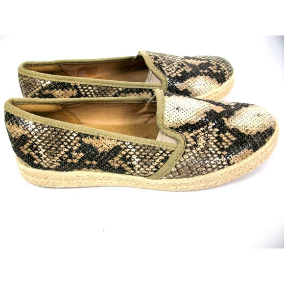 Clarks Collection Soft Cushion Womens Size 7. 5 Reptile Print Gray Slip On - Picture 4 of 8